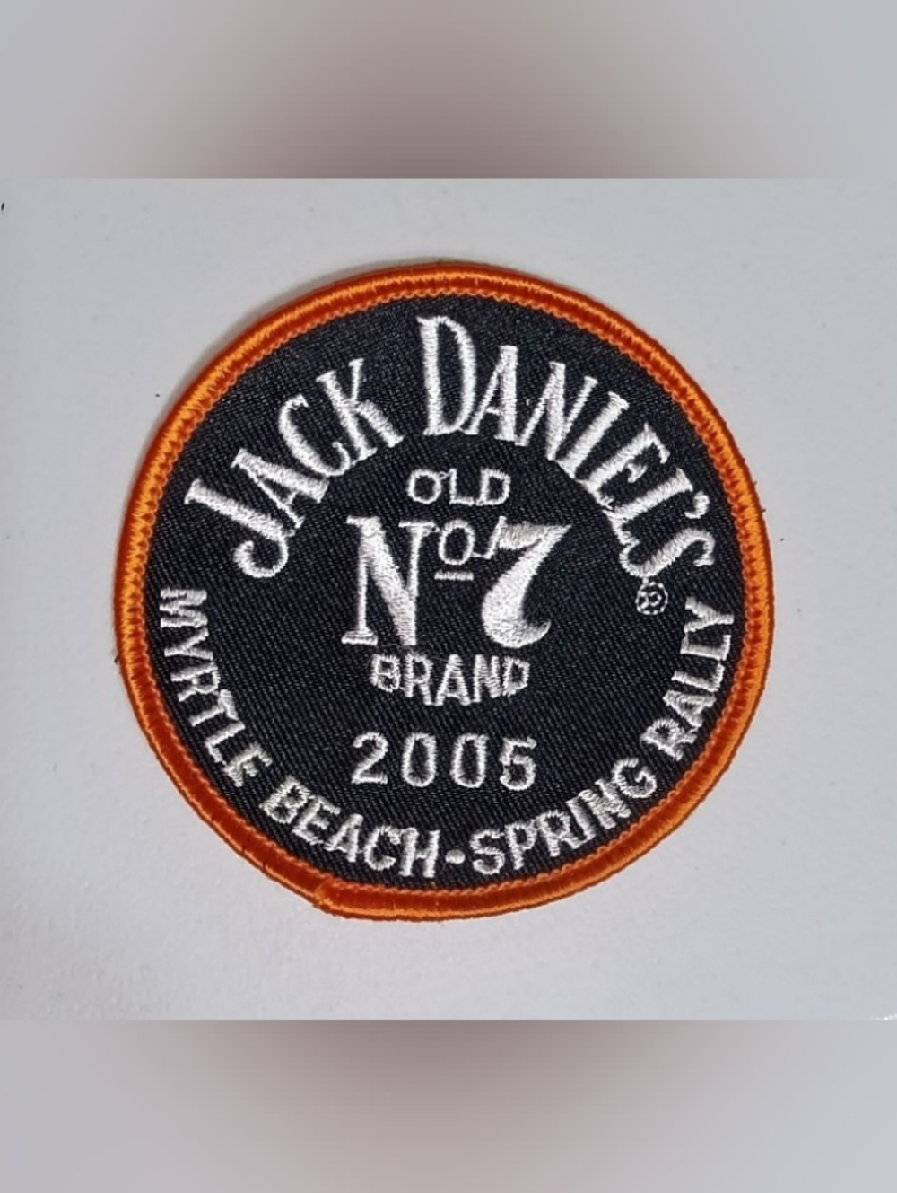 Jack Daniels 3" Iron On Patch 2005 Myrtle Beach Spring Rally Old No 7